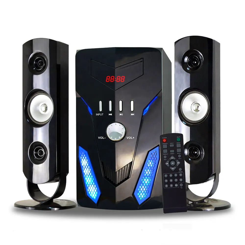 Subwoofer E Speaker Surround Sound Home Theater 2.1 Ch Altoparlante di Multimedia Sistema di Karaoke Sistema Home Theatre