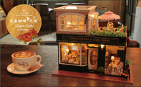 Maison de poupée Miniatures DIY Maison de poupées PARIS COFFEE CAKE SHOP Cadeaux créatifs