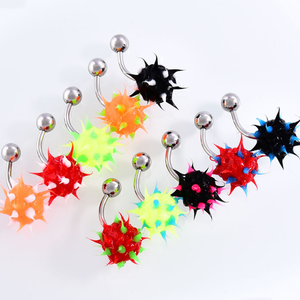 Anneau de <span class=keywords><strong>nombril</strong></span> avec <span class=keywords><strong>silicone</strong></span> koosh ball <span class=keywords><strong>nombril</strong></span> anneau <span class=keywords><strong>piercing</strong></span> bijoux - Product Image 3