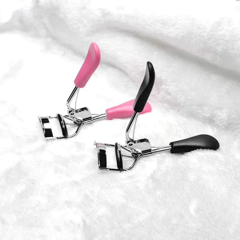 Courbe-cils avec manche confortable, noir/rose, outil de maquillage, vente en gros, 2019