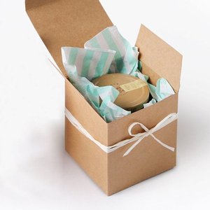 Brown craft paper material custom paper box for candles packaging