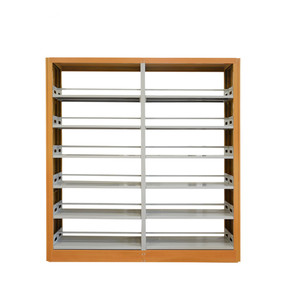 Libreria Moderna a 6 Ripiani Bifacciale in <span class=keywords><strong>Metallo</strong></span> con Portariviste per Scuole - Product Image 5