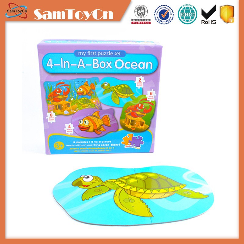 Морская жизнь defomity бамбука головоломки для детей