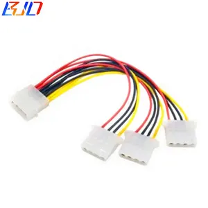 Molex 4Pin macho a 3 Puerto hembra de 4 pines IDE Cable de adaptador de fuente de alimentación