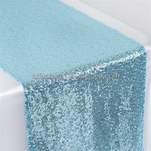 Wedding Sequence Decoration Lake <strong>Blue</strong> Sequin Table <strong>Runner</strong> - Product Image 1