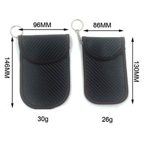 <span class=keywords><strong>Anti</strong></span>-Rayonnement RFID Sans Clé Entrée Signal Bloqueur Cas Faraday Sac Téléphone Portable Voiture Clé Fob Signal Bloquant Sac Pochette - Product Image 5