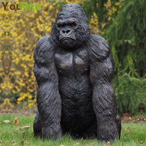 <span class=keywords><strong>Statue</strong></span> de gorille <span class=keywords><strong>en</strong></span> bronze pour la décoration de jardin - Product Image 2