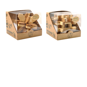 Puzzle di legno 3D rompicapo IQ certificato ICTI factory - Product Image 2