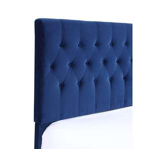 <span class=keywords><strong>Letto</strong></span> con <span class=keywords><strong>Struttura</strong></span> in Velluto Blu Turchese 160x200 in Confezione Unica - Product Image 5