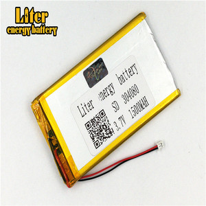 Plug 1.25-2 P 304080 Ultra-thin polymer lithium battery 1500 mah outdoor lighting 3.7 V equipment medical with ntc - Product Image 3
