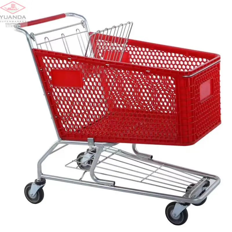 Supermercado de compras en línea 100L escalera escalada de carro de compras