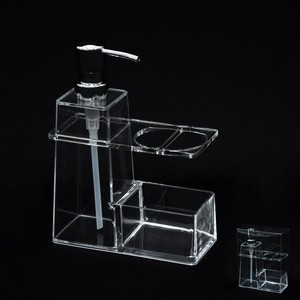 ชุดอุปกรณ์อาบน้ำสำหรับเดินทางทำจาก PP อุปกรณ์อาบน้ำรูปทรงปิรามิด3ชิ้น/เซ็ต - Product Image 3