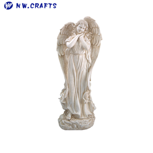 Estatua <span class=keywords><strong>de</strong></span> Ángel Religioso Femenino en Oración, <span class=keywords><strong>de</strong></span> Resina Blanca, Directo <span class=keywords><strong>de</strong></span> Fábrica - Product Image 4