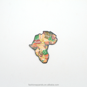 Tùy chỉnh 3D Châu Phi địa hình bản đồ sắt-on thêu các bản vá lỗi với hàng may mặc embellishments - Product Image 4