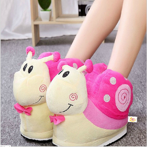 Très jolies pantoufles d'hiver personnalisées pour femmes, bleues, à motif d'escargot, <span class=keywords><strong>pas</strong></span> chères - Product Image 4