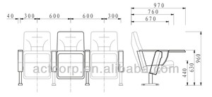 Fabricant de Guangzhou de sièges de luxe pour auditorium, sièges de théâtre pour stade VVIP - Product Image 3