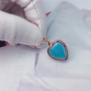 Natural <strong>Larimar</strong> Charm Pendant 18k Gold <strong>Jewelry</strong> Heart Shape <strong>Jewelry</strong> for Girls Handmade Birthstone <strong>Jewelry</strong> - Product Image 6