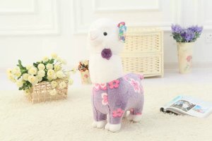 2016 Nouvelle Arrivée Coloré Fleur Alpaga Peluche Jouets Mignon Peluche Oreiller Doux Jouets pour Enfants Enfants ST16235 - Product Image 2
