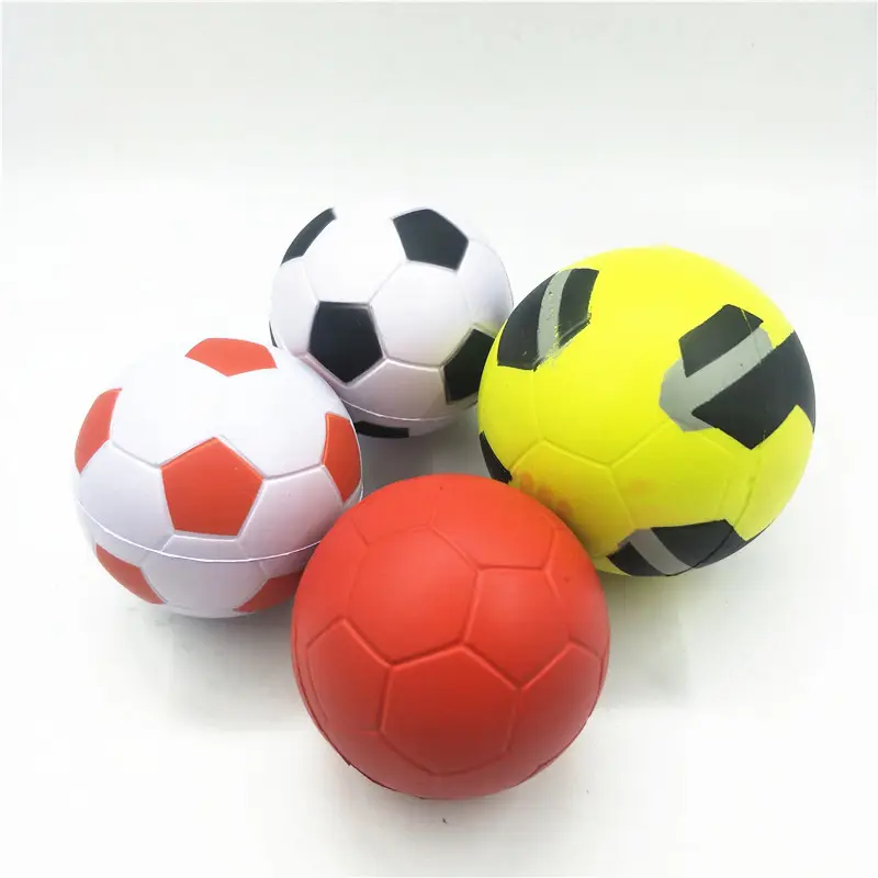 Custom Printed Football PU Foam Soccer Ball Soft Stress Relief Toy Squeeze Ball