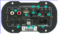 Amplificateur de puissance pour caisson de basses de voiture Taidacent 220V 12V 24V Amplificateur audio de voiture Carte d'amplification audio pour haut-parleur de 6 pouces 8 pouces 10 pouces