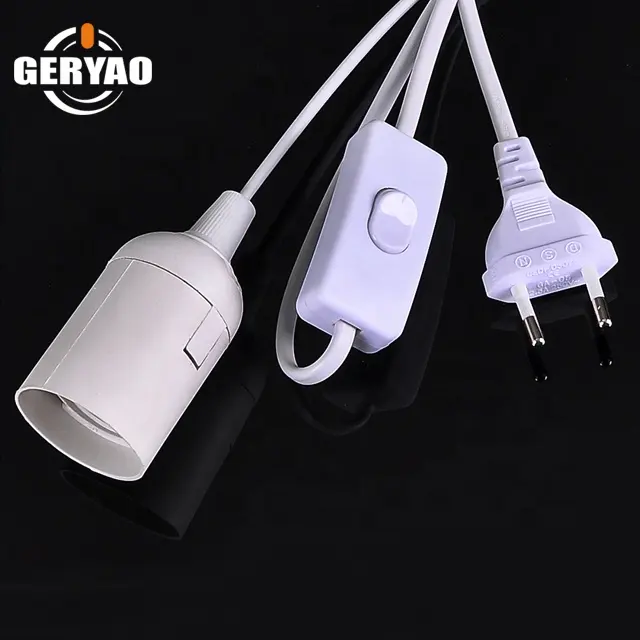 (High) 저 (quality 유럽 IQ 지그 소 퍼즐 lamp 선 cord assembly 와 plug switch 및 E27 lampholder