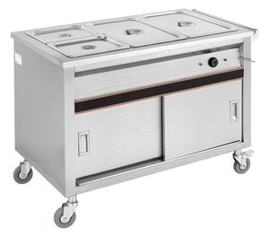 Comercial restaurante Buffet comida caliente carro Bain Marie Carro de acero inoxidable con gabinete - Product Image 4