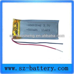 3.7v <span class=keywords><strong>500mah</strong></span> סוללת ליתיום פולימר 602046 46*20*6 מ "מ - Product Image 3