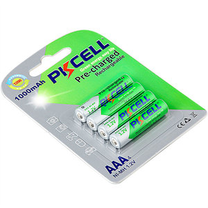 PKCELL फैक्टरी मूल्य कम आत्म निर्वहन 1.2v एएए आकार 1000mah बैटरी nimh रिचार्जेबल बैटरी