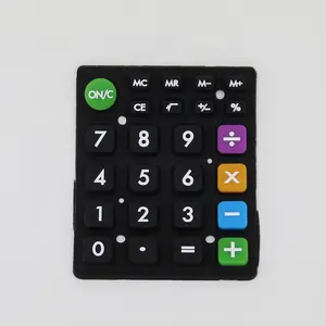 Teclado de diseño CAD personalizado, botones de goma de silicona de un solo teclado con pastillas de carbono conductoras