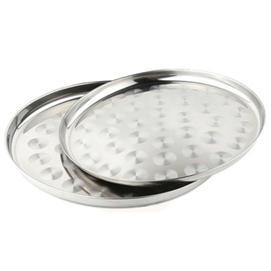 Plateau de service rond en acier inoxydable <span class=keywords><strong>miroir</strong></span> de qualité supérieure, durable, écologique, de style thaïlandais, disponible en plusieurs tailles, idéal pour le camping - Product Image 1