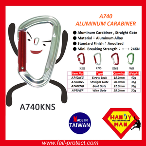 EU Standard High-Strength 24KN Aluminum Hook Rock Climbing Carabiner - Product Image 4