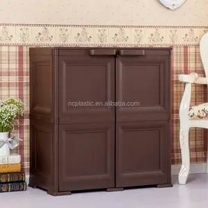 plastic personal etagere 4 Doors Cabinet book shelf wardrobe organiser