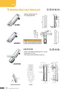 Cerradura de Manija de Puerta Abatible de Acero Inoxidable LM-800-2 para Gabinete Electrónico - Product Image 5
