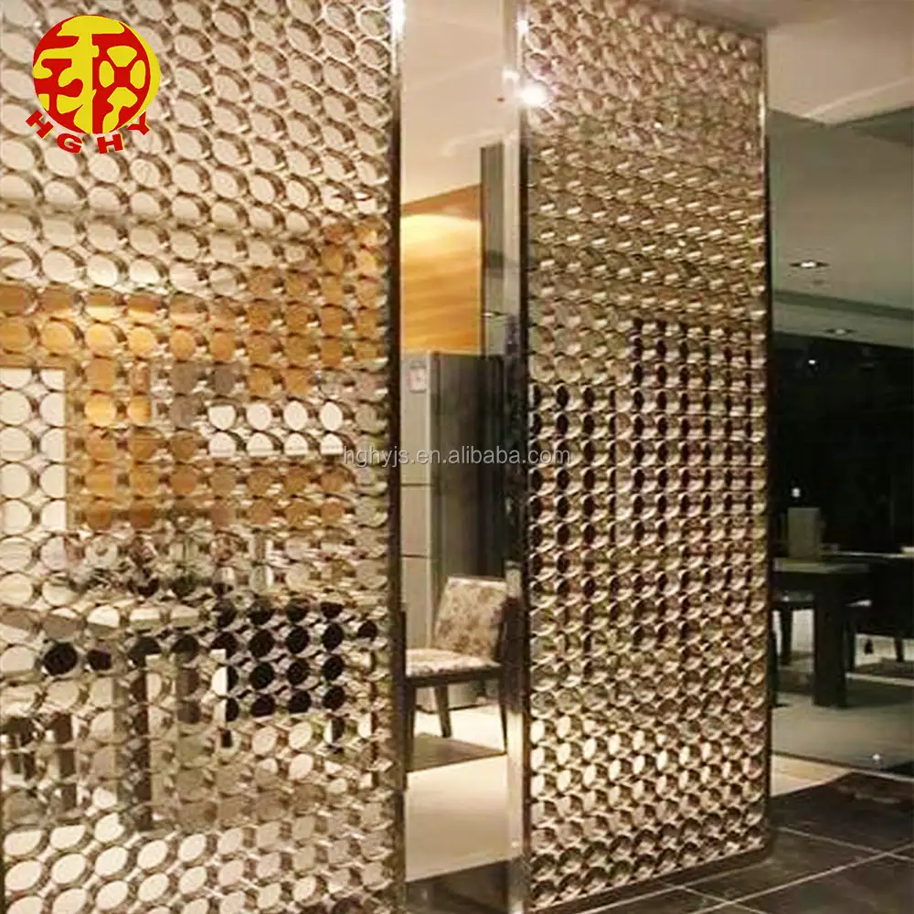 Raum trennwand Design japanische Edelstahl Metall Innen gitter Trennwände Raumteiler
