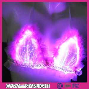 Luz de fibra óptica luminosa led para mujer girls mujeres con estilo sujetador y la ropa interior - Product Image 4