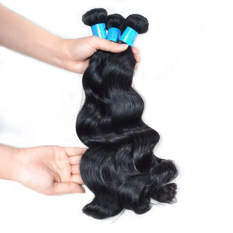 Guangzhou KBL Hair manufacturer with competitive price wholesale top quality blue bands hair Brazilian hair body wave full stock