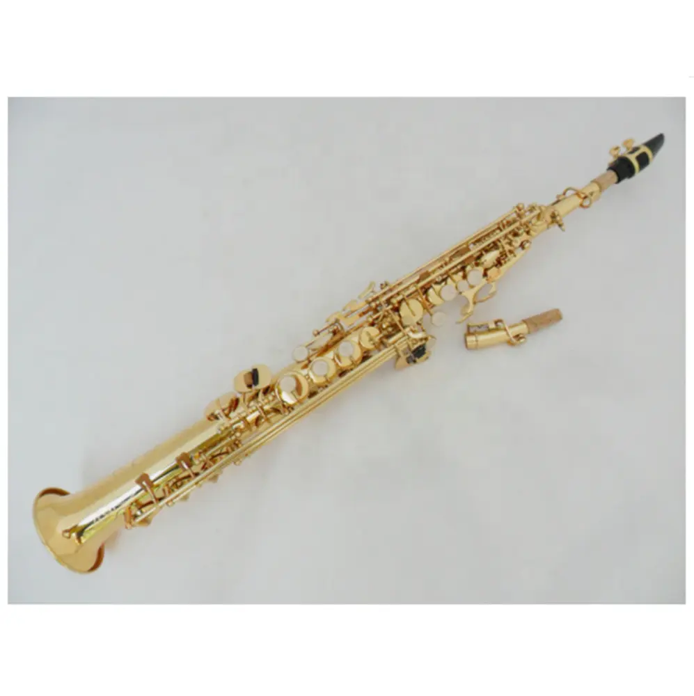 Saxophone professionnel soprano, instrument à vent, ton Bb, 21 notes, instrument droit, pour étudiants débutants