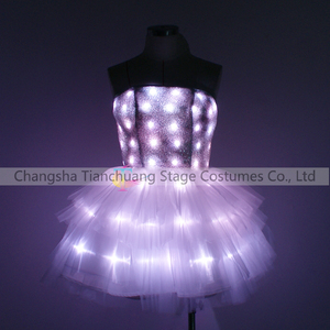 LED rendimiento Falda Corta, <span class=keywords><strong>DJ</strong></span> Enciende para arriba el vestido de niña - Product Image 1
