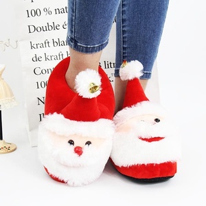 Noel hediyesi kızlar fantezi peluş kışlık terlik kırmızı benzersiz kaymaz yatak odası kadın Santa terlik noel - Product Image 6