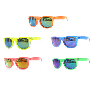Gafas de Sol Unisex Retro de Color Neón con Montura Completa, <span class=keywords><strong>Lentes</strong></span> de Espejo y Protección UV para Niños - Product Image 3