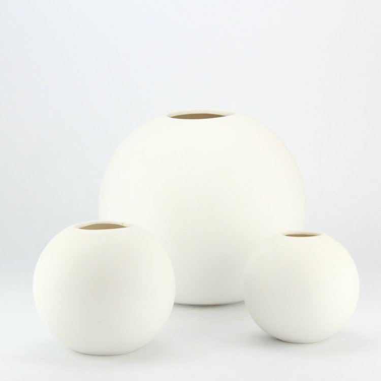 Unique Ronde Forme De Boule En Céramique Vases à Fleurs, élégant Moderne Conception Maîtresse Vase
