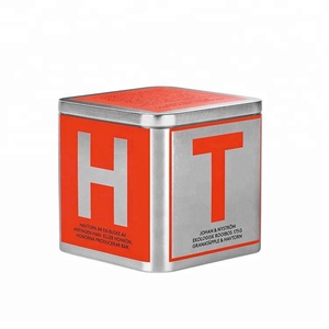 Caja de Té Cuadrada Metálica <span class=keywords><strong>con</strong></span> <span class=keywords><strong>Tapa</strong></span> Insertable, 98x98x98mm, Reciclable, Personalizable, de Grado Alimenticio, para Empaque de Hojas de Té, Uso como Regalo - Product Image 4