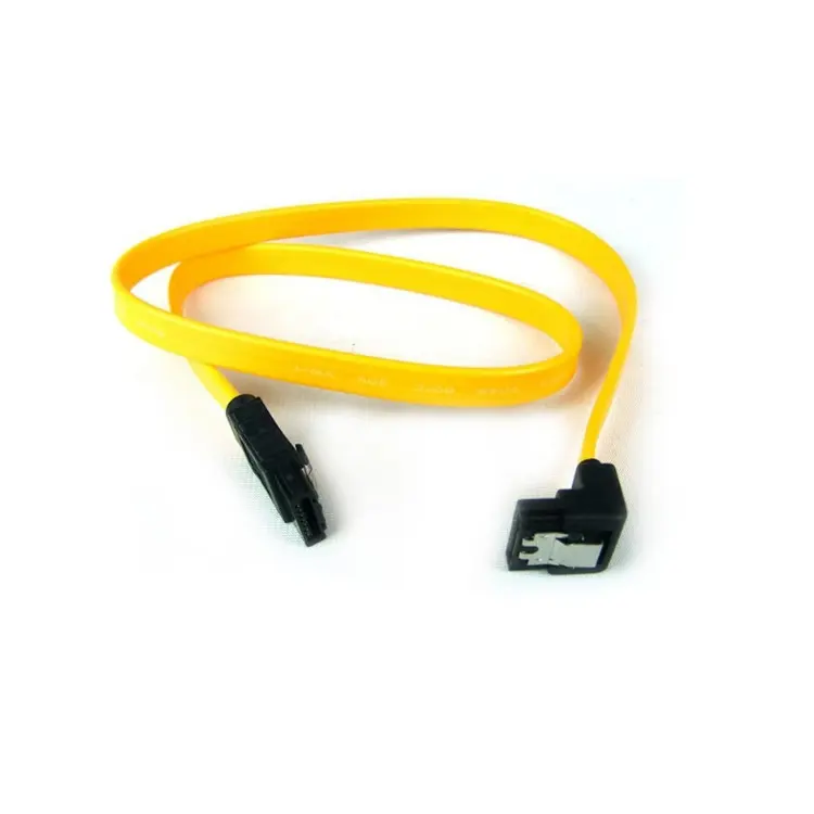 Dual shrapnel SATA2.0 7-pin Data Cable Male to Male Right angle Flat Serial Hard disk data cable