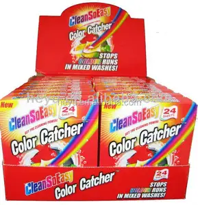 Reliable and inexpensive laundry products color catcher are used for machine washing without classification to prevent dyeing