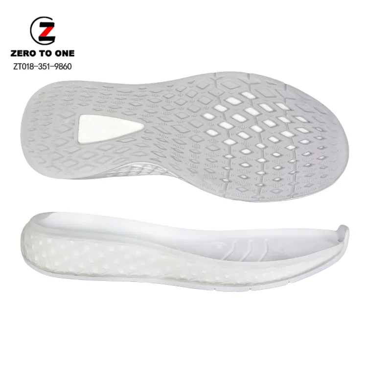 Low Price Wholesale Or Customized Man White EVA + TPR Durable Shoe Sole Material For Sport Warm Shoes