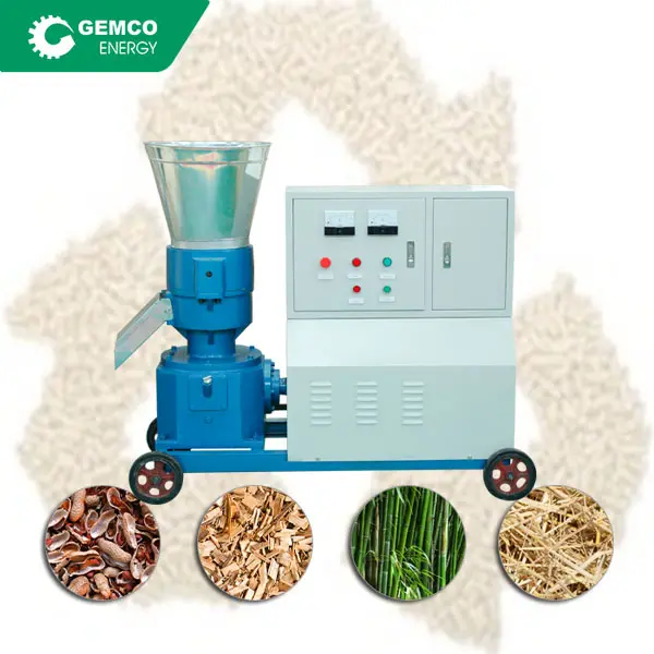 Low cost to buy GEMCO cheap wood chip pellet mill with diesel powered pellet mill