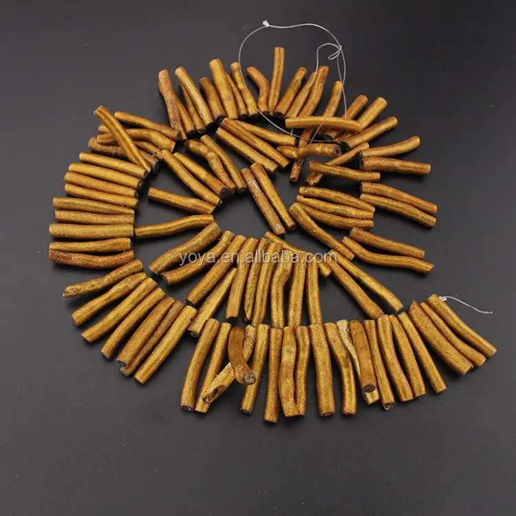 CB8122 Natural Gold Golden Coral Branch Beads,Coral Sticks Beads Strand