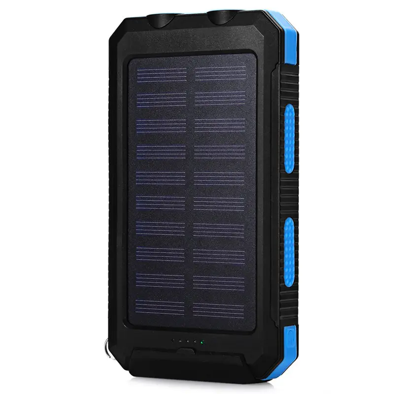 Portable solar battery charger Dual USB External Battery 4000mAh Solar Power Bank For Mobile Phone Pack Waterproof Led Charger