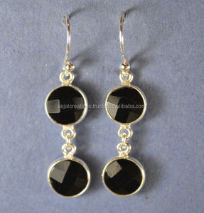 Faceted Gemstone Wholesale Earrings Briolette Gemstones 925 <b>Sterling</b> <b>Silver</b> Women's Gift Jewelry - Product Image 1