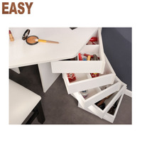Coiffeuse d'angle de Table et miroir, 5 tiroirs, commode en bois, meuble de maquillage pour chambre à coucher